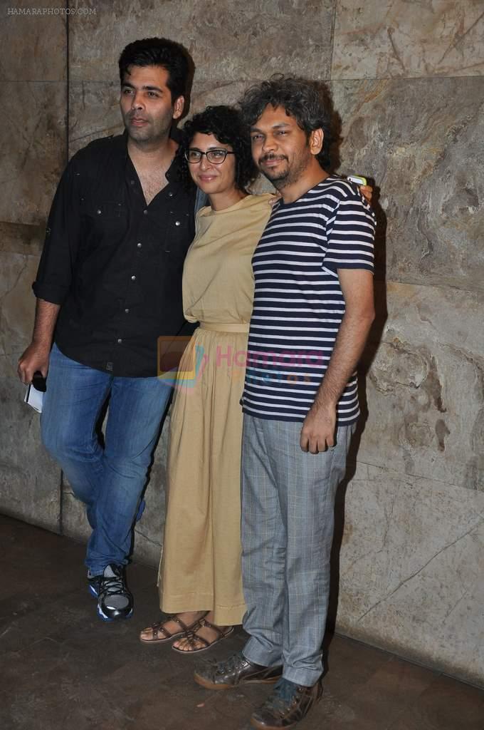 Karan Johar, Kiran Rao, Anand Gandhi at Special screening of Kiran Rao's Ship of Theseus in Lightbox, Mumbai on 18th June 2013