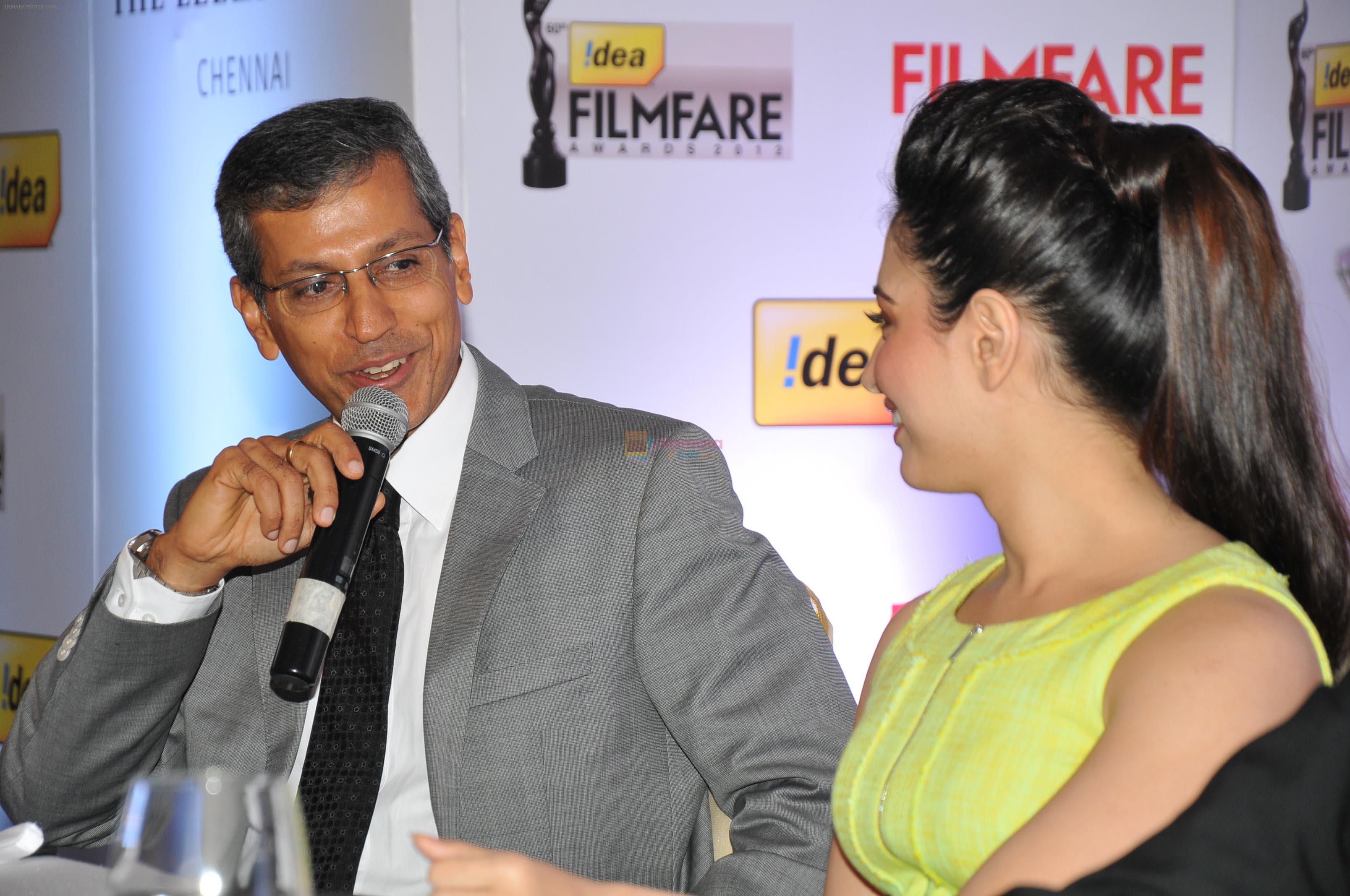 Tamanna & Mr. Tarun Rai at the 60th idea Filmfare Awards 2012 (SOUTH) Press Conference on 18th June 2013