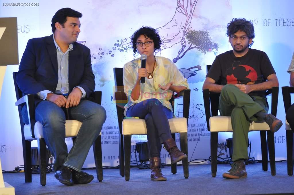 Kiran Rao, Siddharth Roy Kapur, Anand Gandhi at the presss conference of the film Ship of Theseus