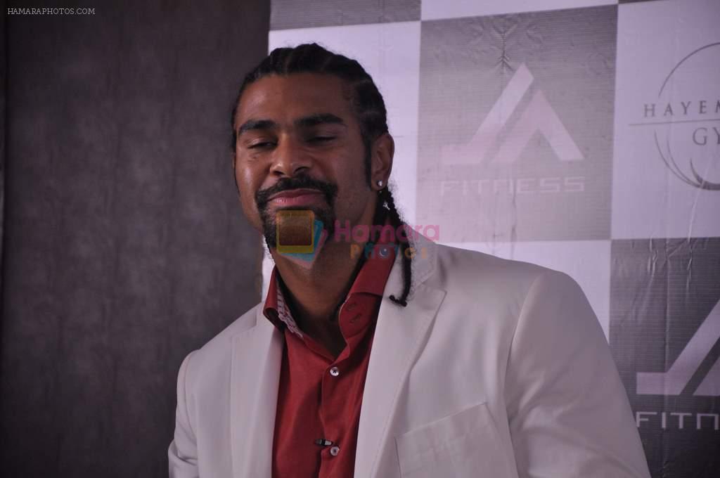 David Haye at the press conference announcing fitness Franchise in Escobar, Bandra, Mumbai on 26th June 2013