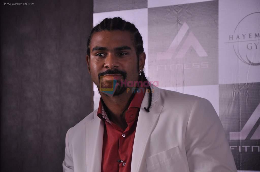 David Haye at the press conference announcing fitness Franchise in Escobar, Bandra, Mumbai on 26th June 2013
