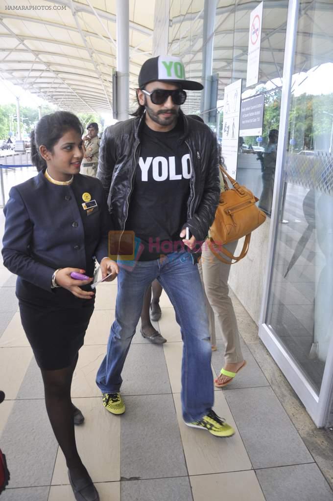 Ranveer Singh snapped at the Mumbai Airport on 29th June 2013