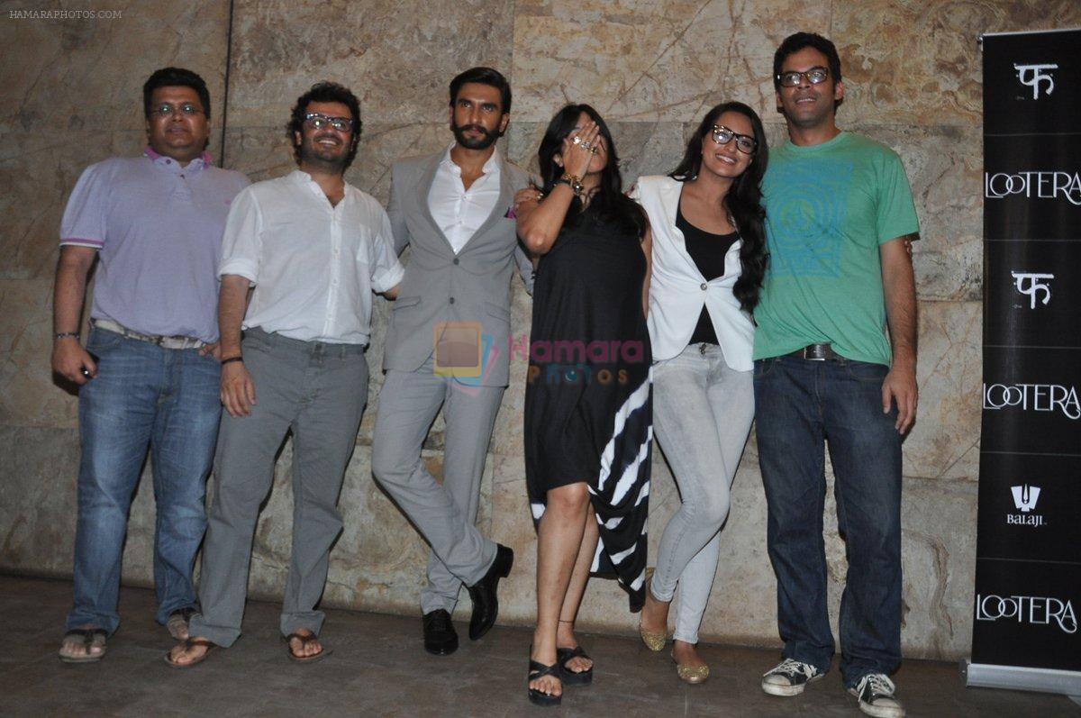 Sonakshi Sinha, Ranveer Singh, Ekta Kapoor at Special screening of Lootera by Sonakshi Sinha in Lightbox, Mumbai on 30th June 2013