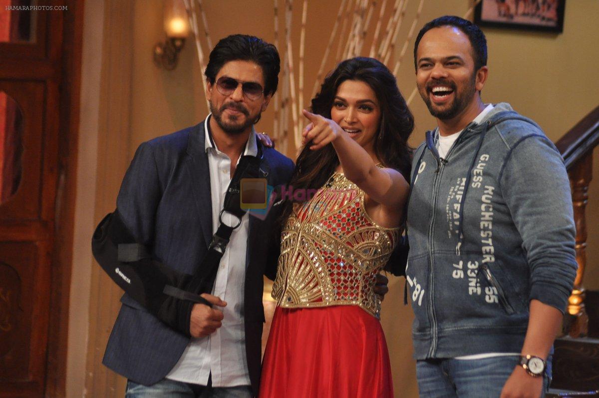 Shahrukh Khan, Deepika Padukone, Rohit Shetty promote Chennai Express on Comedy Circus in Mumbai on 1st July 2013