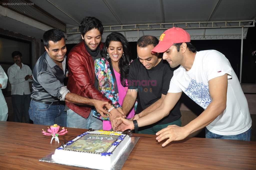 Ali Fazal, Vishakha Singh, Mrigdeep Singh Lamba, Pulkit Samrat at Fukrey success party in Khar, Mumbai on 2nd July 2013