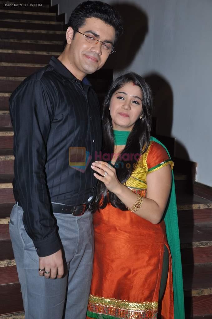 Nishad Vaidya, Chandni Bhagwanani on the sets of Amita Ka Amit in Mumbai on 6th July 2013