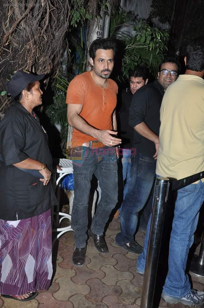 Emraan Hashmi snapped at Olive, Mumbai on 13th July 2013