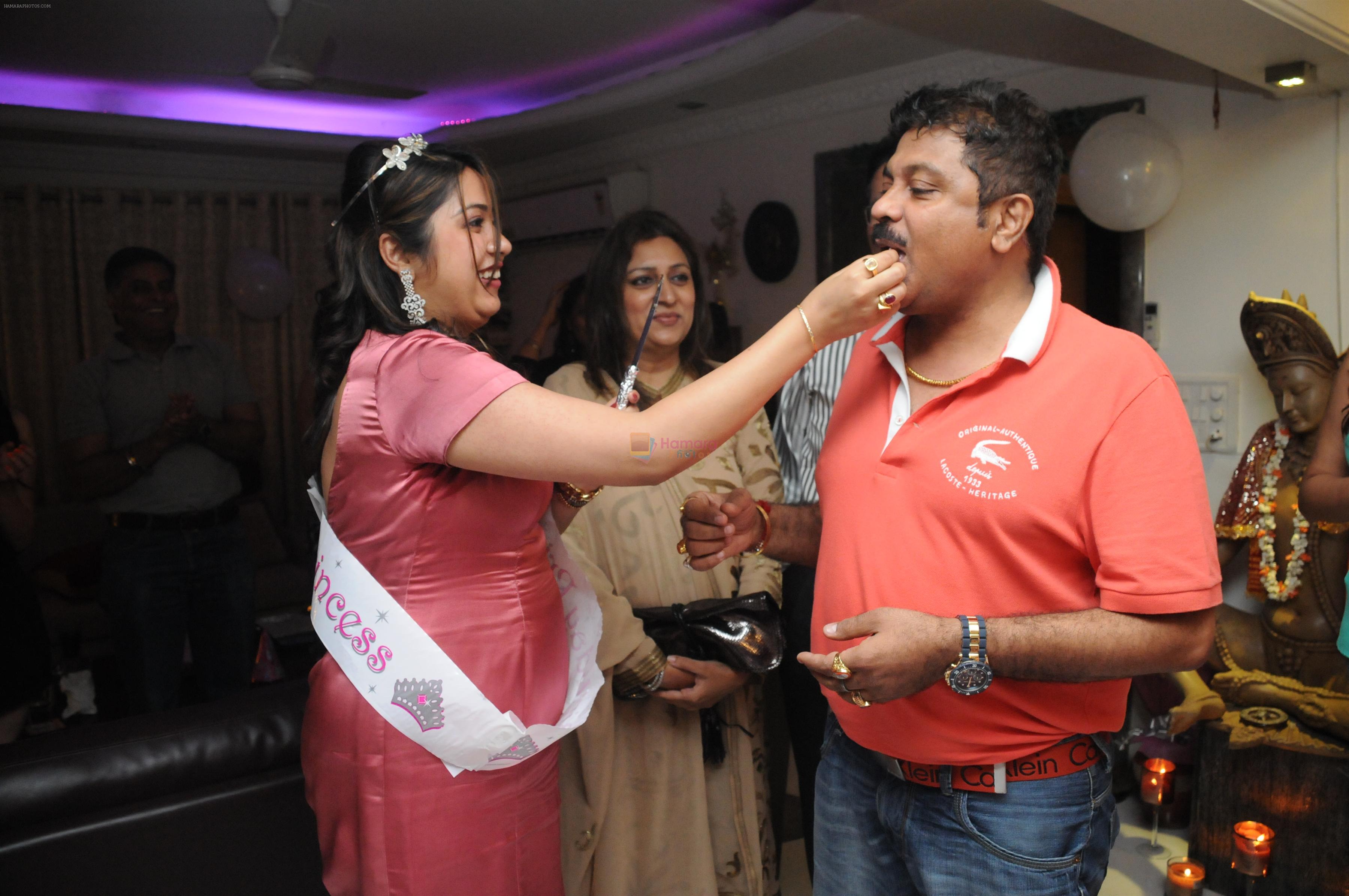 Bharti Mehra and Kapil Mehra  at Bharti Kapil Mehra's Princess themed Birthday in Mumbai on 14th July 2012