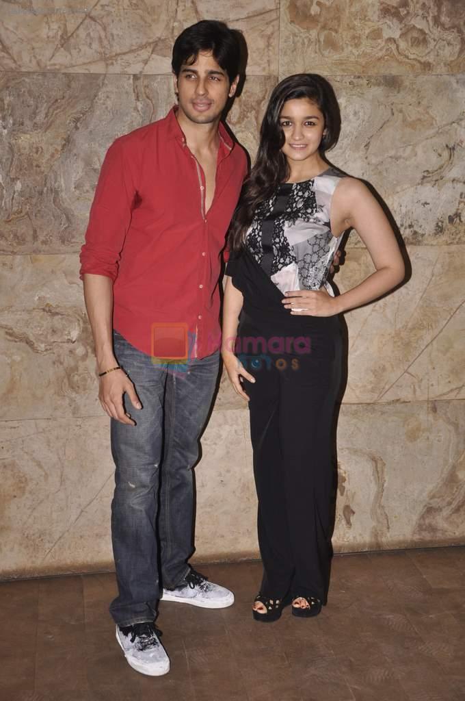 Alia Bhatt, Siddharth Malhotra at  Aamir Khan's screening of Ship of Theseus followed by katrina's birthday celebrations on 16th July 2013