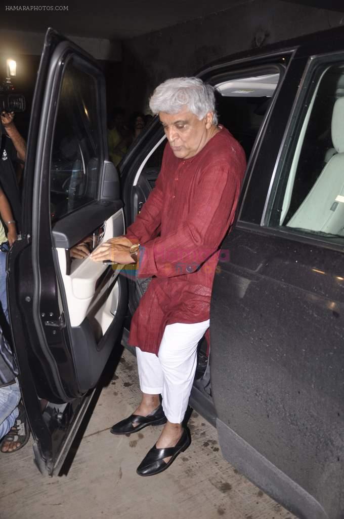 Javed Akhtar at D-day special screening in Light Box, Mumbai on 18th July 2013