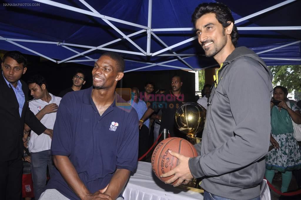 Kunal Kapoor,Chris Bosh at NBA Cares Clinic and Eliter Clinic in Don Bosco School, Matunga on 18th July 2013