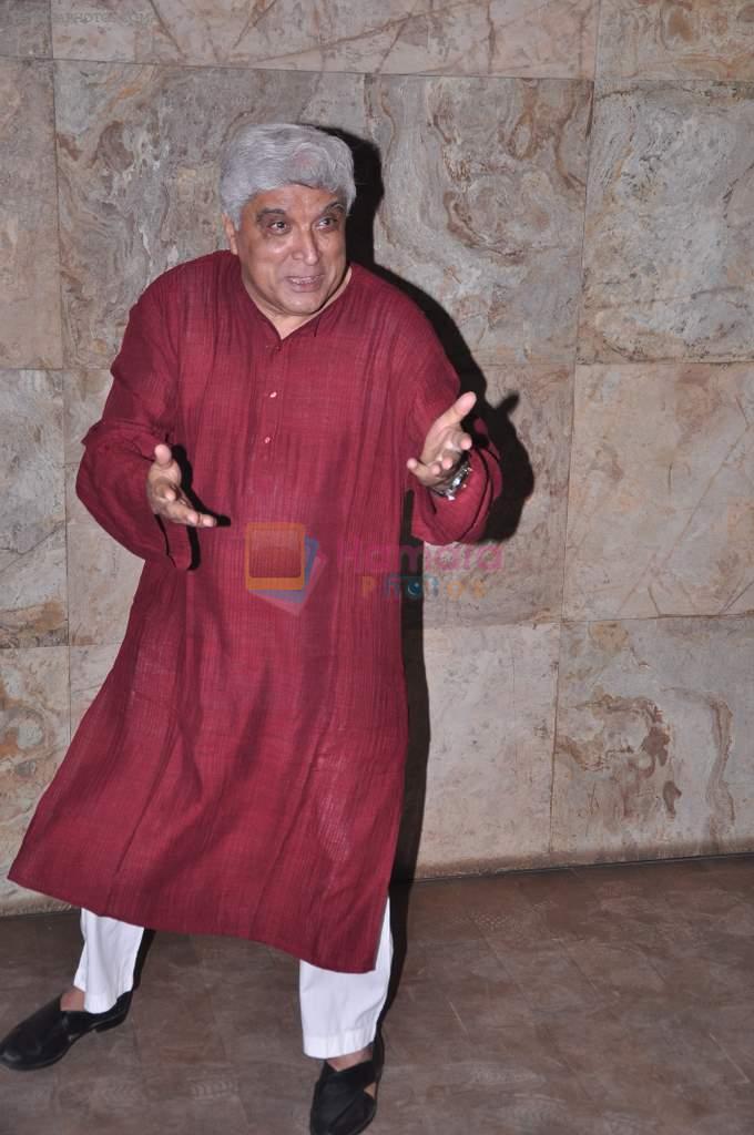 Javed Akhtar at D-day special screening in Light Box, Mumbai on 18th July 2013