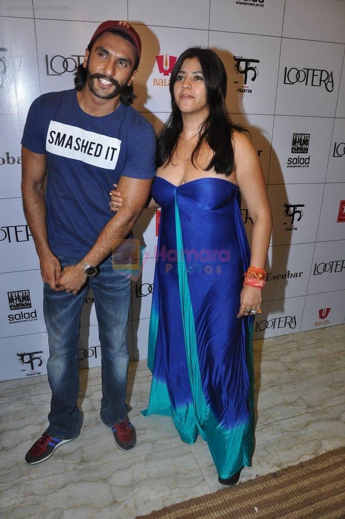 Ranveer Singh, Ekta Kapoor at Lootera Success party in Escobar on 15th July 2013