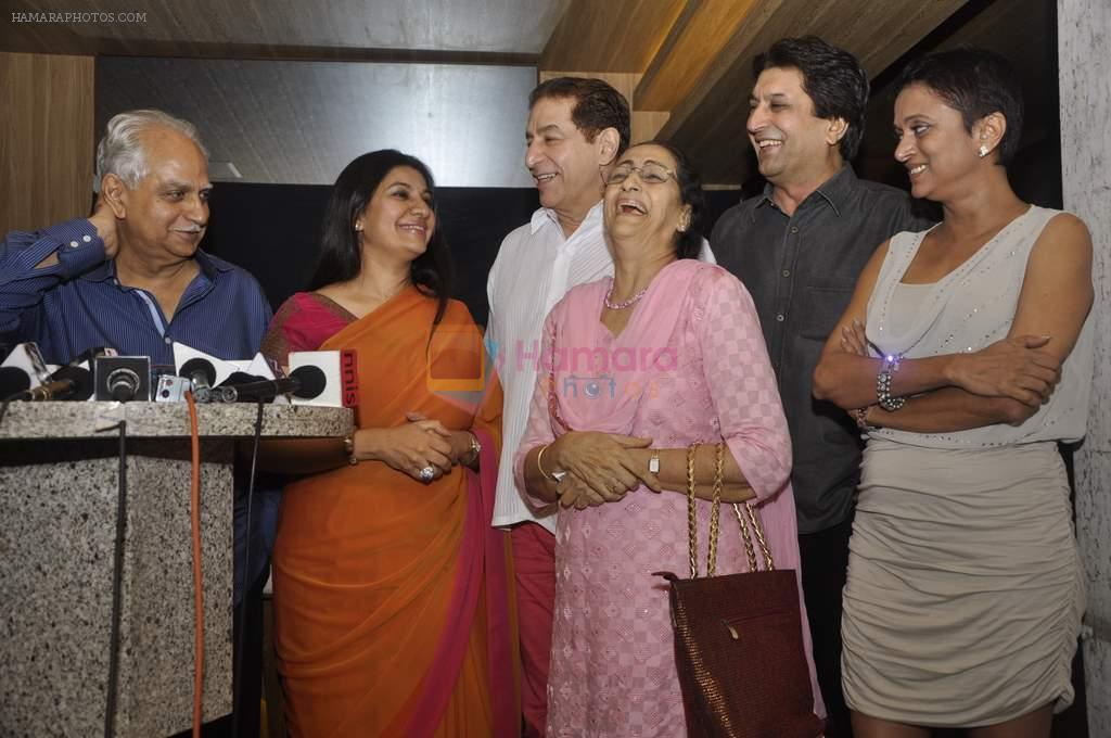 Ramesh Sippy, Krutika Desai Khan at the launch of TV Serial Buniyad in Bandra, Mumbai on 20th July 2013
