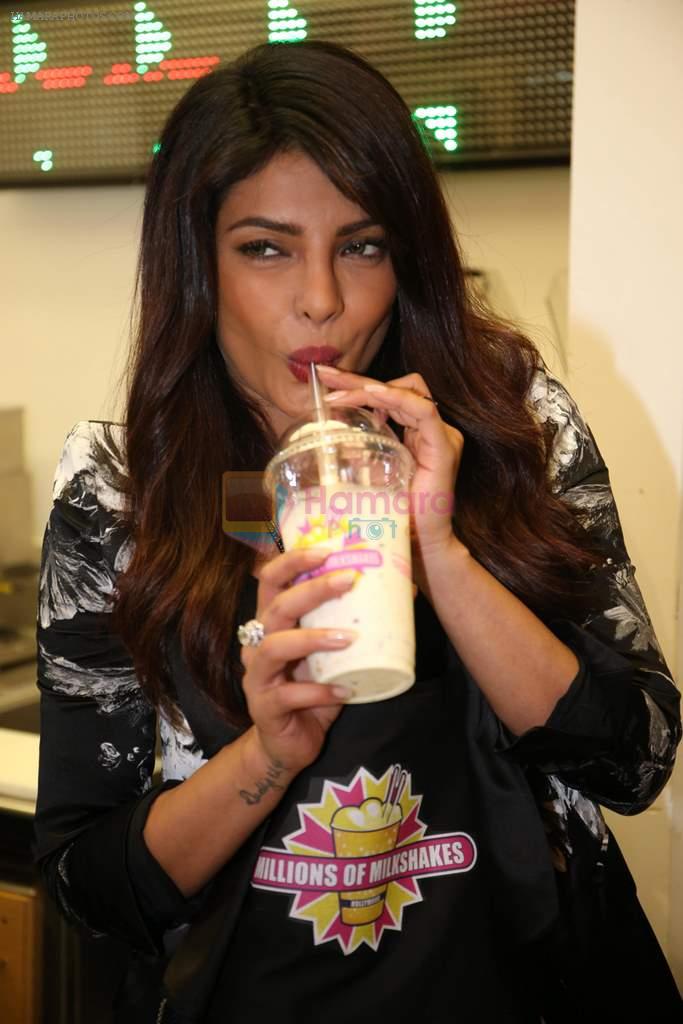Priyanka Chopra launched her celebrity milkshake The Exotic at world famous Millions of Milkshakes in California on 25th July 2013