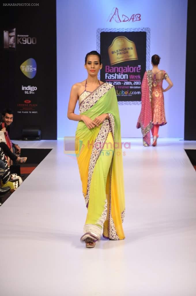 Model walks at Bangalore Fashion Week on 30th July 2013,1