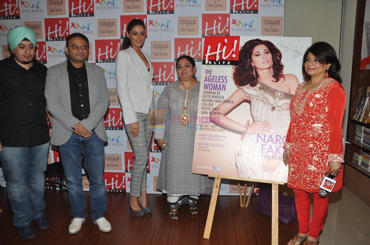 Nargis Fakhri at HiBlitz cover launch in Mumbai on 2nd Aug 2013