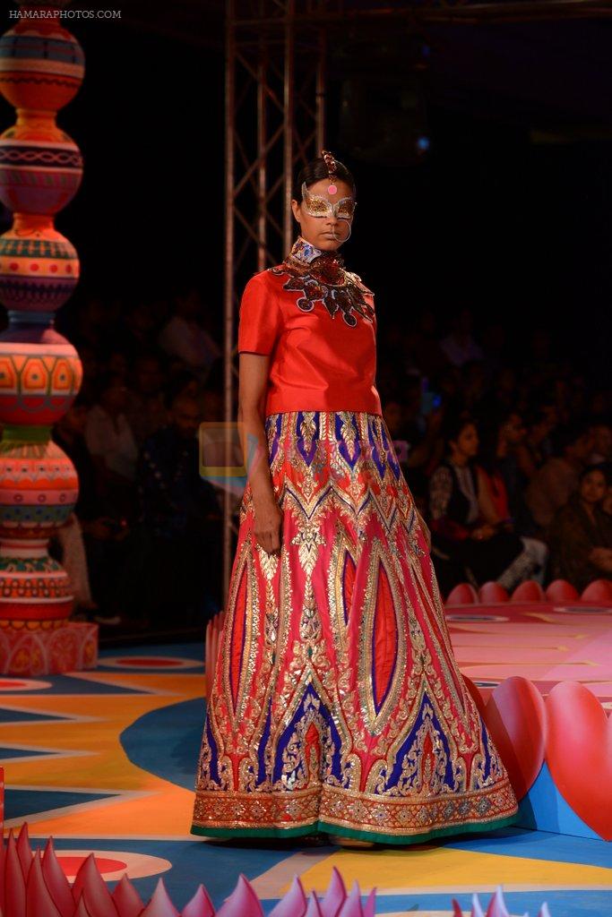 Model walk the ramp for Designer Manish Arora show at PCJ Delhi Couture Week 2013 on Day 4 on 3rd Aug 2013