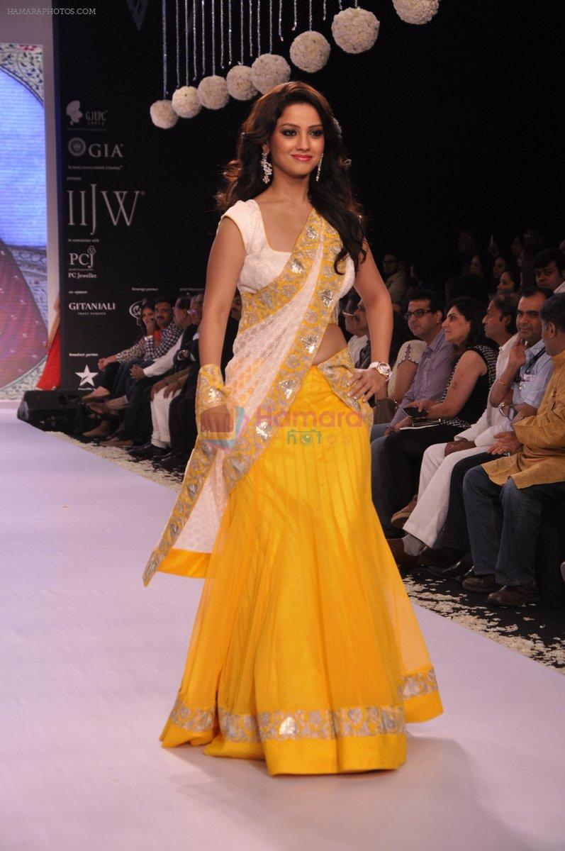 Model at Gitanjali show for IIJW 2013 in Mumbai on 4th Aug 2013