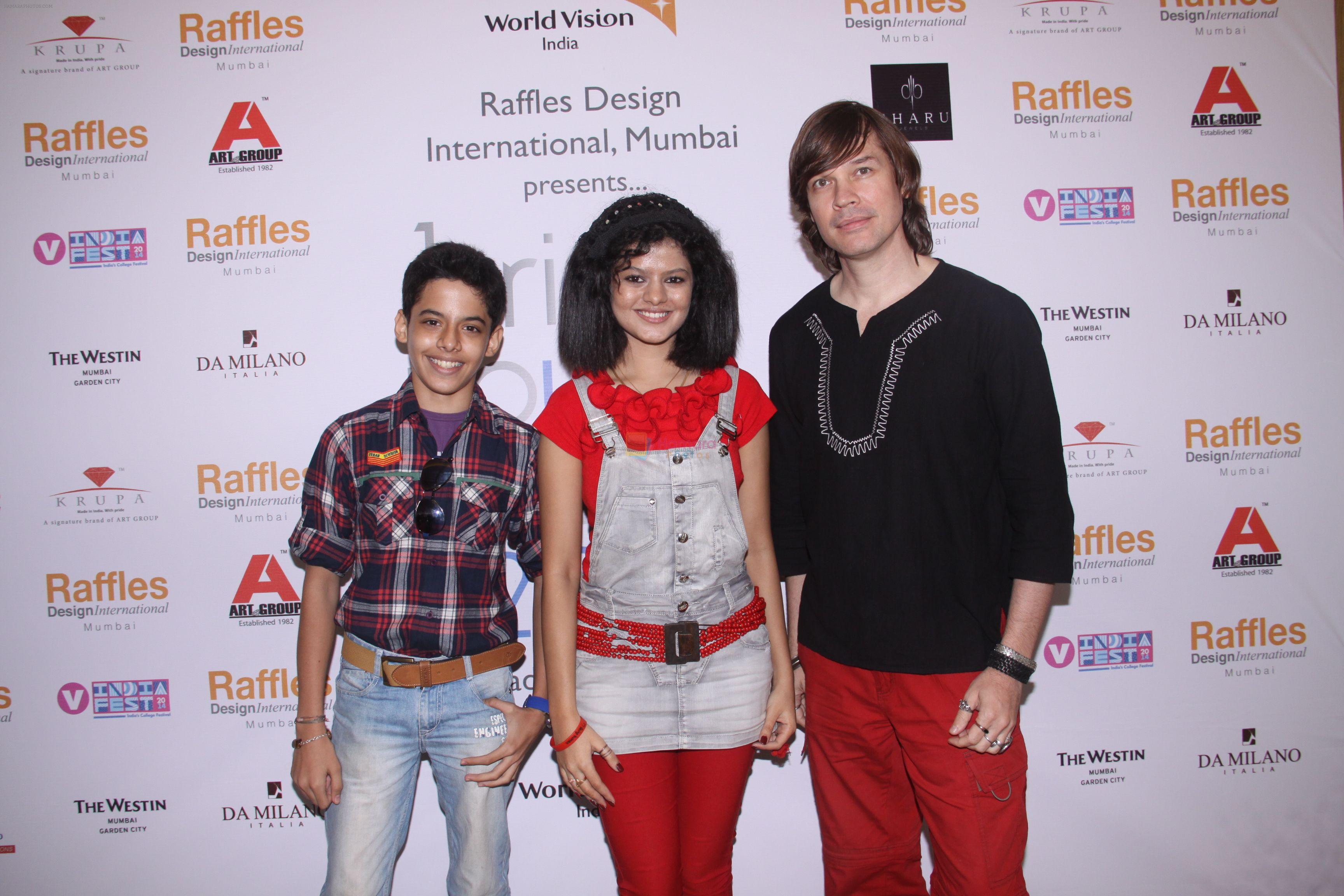 Darsheel Safary, Palak Muchhal, Luke Kenny at the Rafels design international in association with Wolrd Vision India