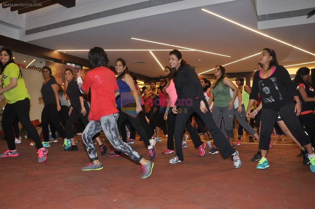 Kajal Aggarwal at Zumba fitness event in Bandra, Mumbai on 7th Aug 2013
