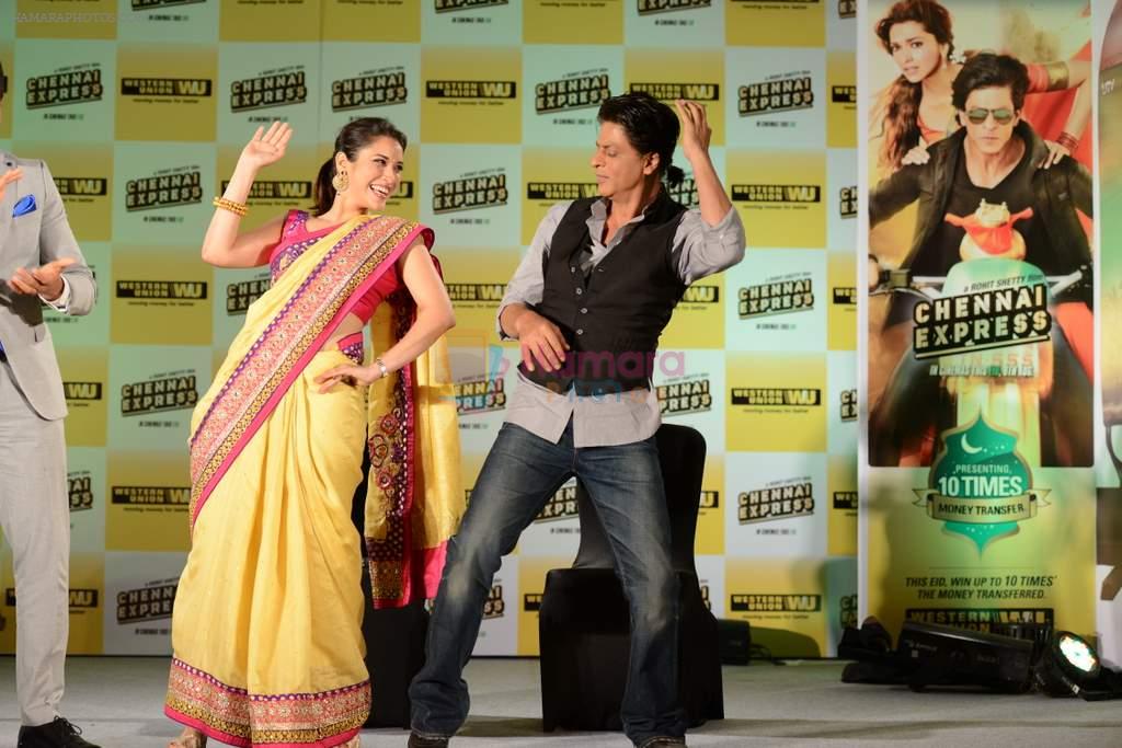 Shahrukh Khan, Rashmi Nigam promotes Chennai Express in association with Western Union in Mumbai on 7th Aug 2013