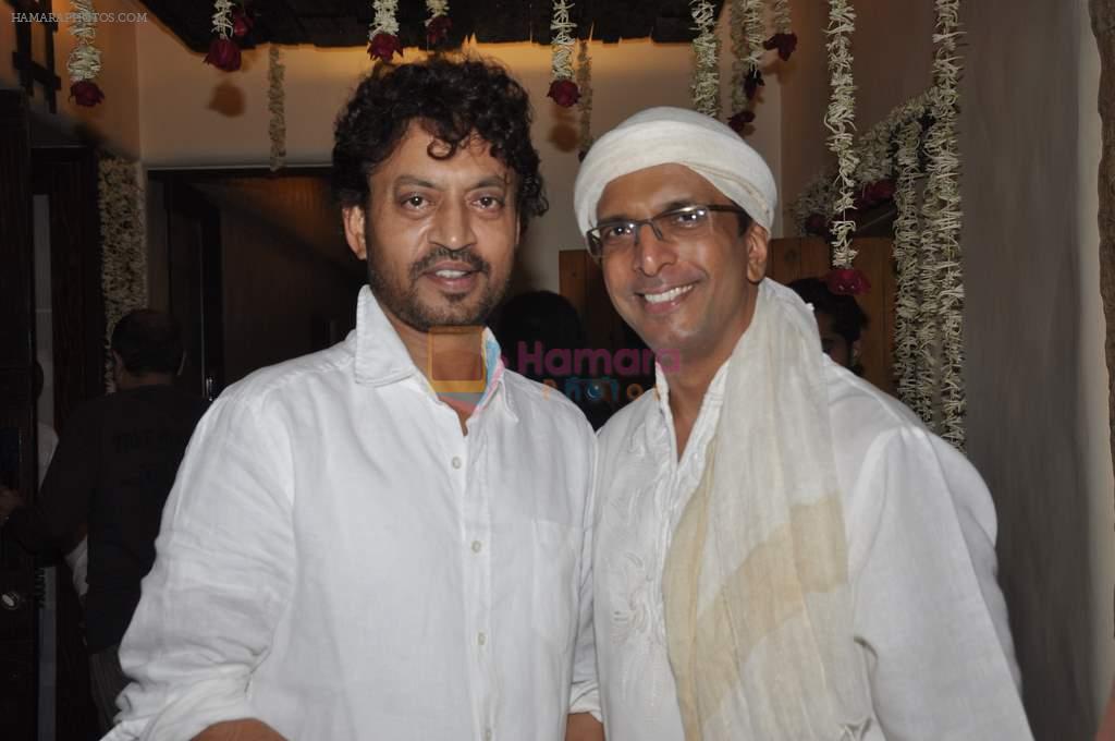 Irrfan Khan, Javed Jaffrey at Javed Jaffrey's Eid bash in Andheri, Mumbai on 9th Aug 2013