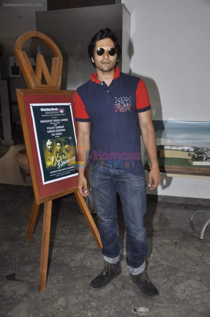 Ali Fazal at Whistling Woods in Filmcity, Mumbai on 14th Aug 2013