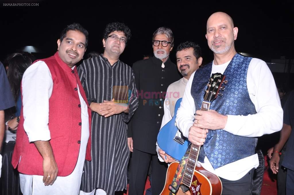 Amitabh Bachchan, Shankar Mahadevan, Ehsaan Noorani, Loy Mendonsa, Parsoon Joshi at Uttarakhand fund raiser in Mumbai on 16th Aug 2013