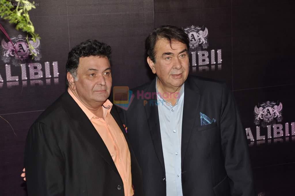 Rishi Kapoor, Randhir Kapoor at Sridevi's 50th birthday party in Mumbai on 17th Aug 2013