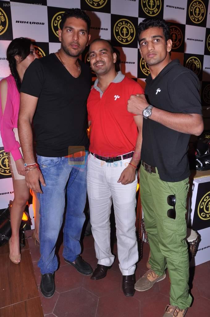 Yuvraj Singh at Gold Gym relaunch in Mumbai on 20th Aug 2013