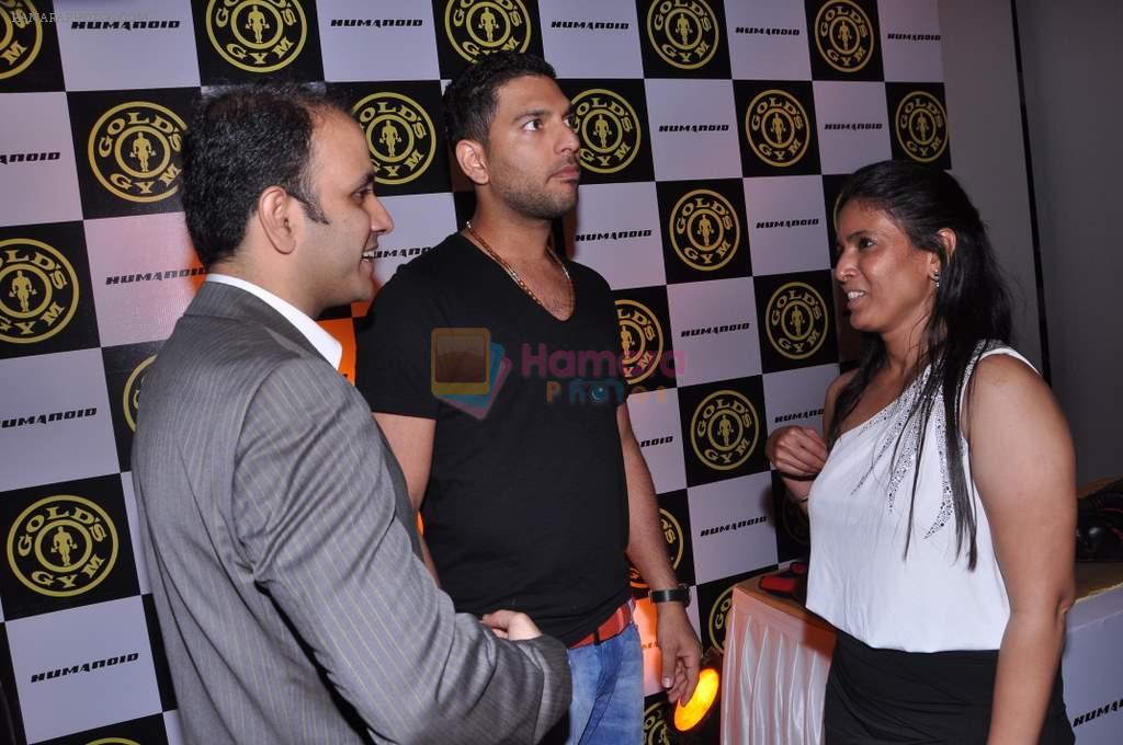 Yuvraj Singh at Gold Gym relaunch in Mumbai on 20th Aug 2013