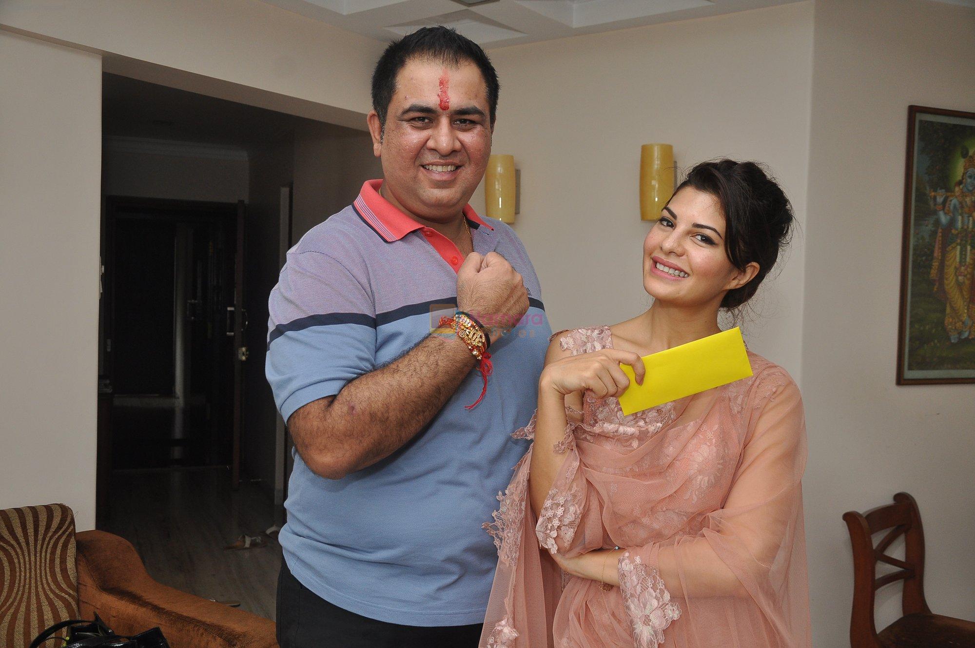 Jacqueline fernandes celebrates Raksha Bandhan with her manager Sonu Lakhwani on 20th Aug 2013