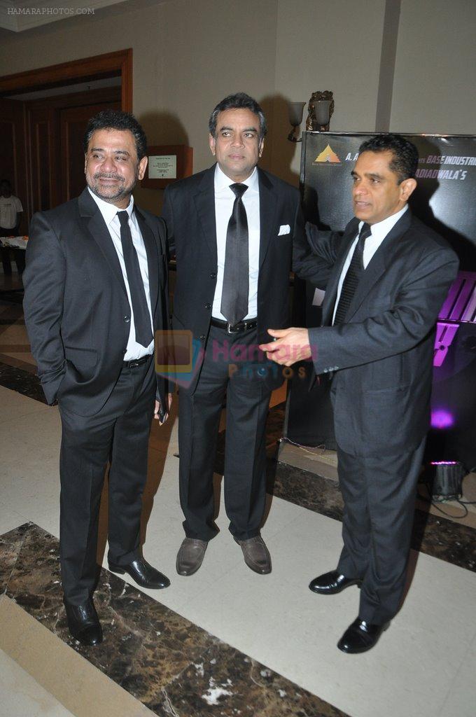 Anees Bazmee, Firoz A Nadiadwala, Paresh Rawal at Welcome Back trailer launch in Mumbai on 26th Aug 2013