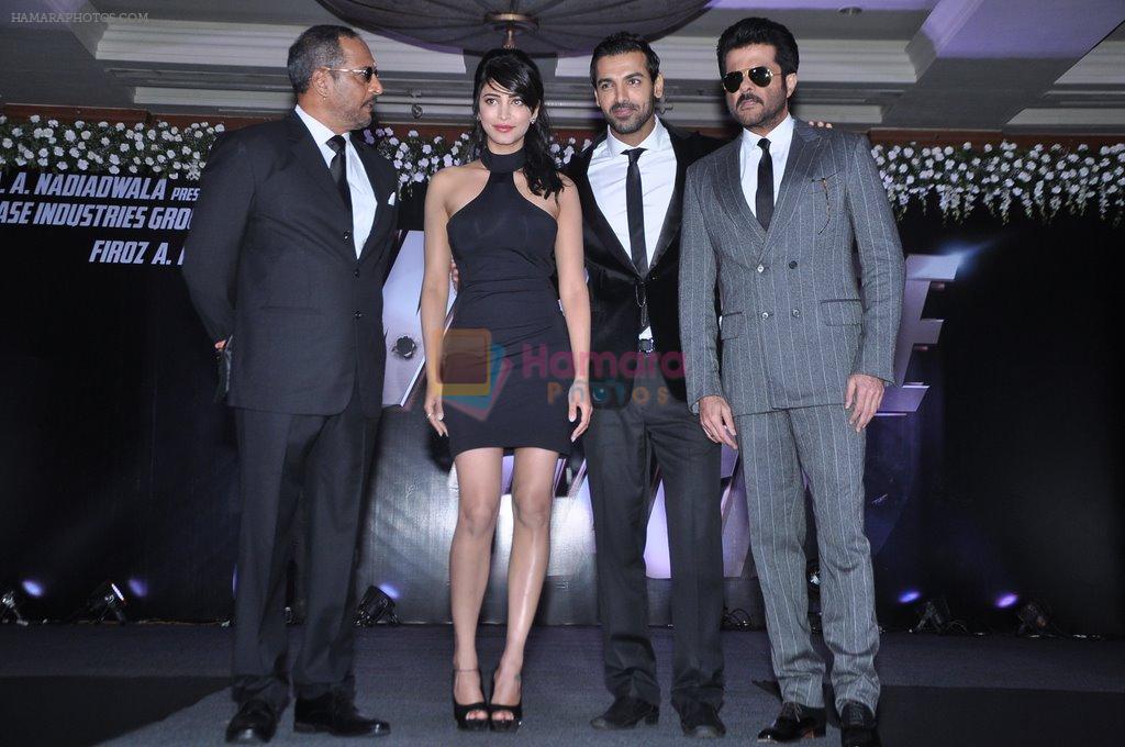 Shruti Haasan, John Abraham, Anil Kapoor, Nana Patekar at Welcome Back trailer launch in Mumbai on 26th Aug 2013