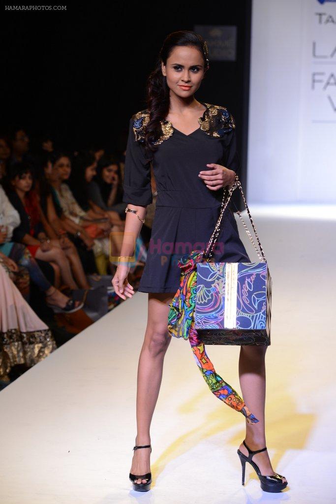 Model walk the ramp for Talent Box The Purple Sack show at LFW 2013 Day 5 in Grand Haytt, Mumbai on 27th Aug 2013