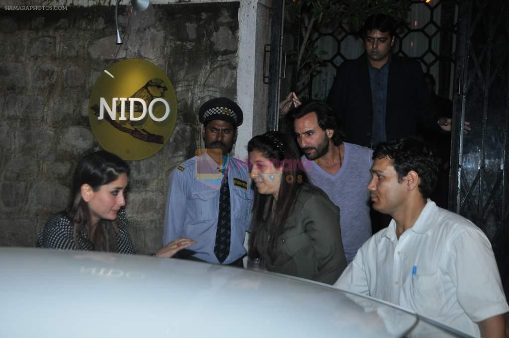 Kareena Kapoor and Saif Ali Khan snapped outside Nido in Mumbai on 7th Sept 2013