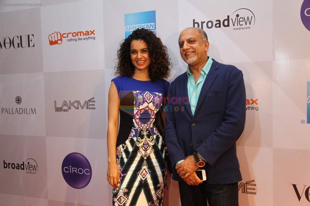 Kangna Ranaut & Alex Kuruvilla, Managing Director, Cond� Nast India at Fashion's Night Out 2013, at Palladium, Mumbai