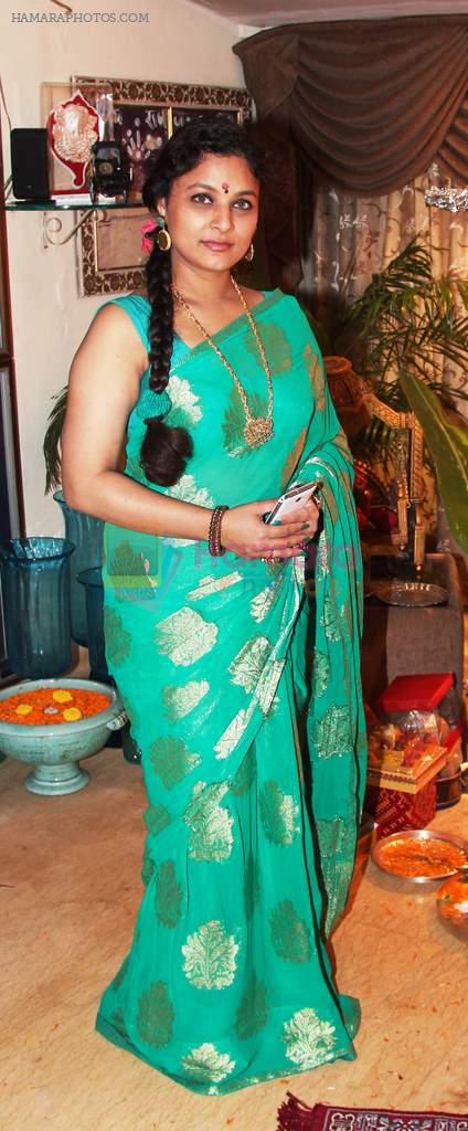 Sharbani Mukherjee at Bappi Lahiri's Ganpati celebrations in Mumbai on 9th Sept 2013