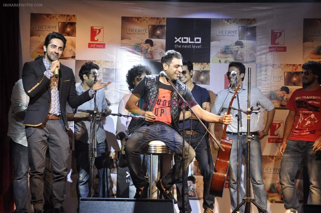 Ayushman Khurana at O Heeriye Music Launch and Ayushman Khurana's Birthday in Blue Frog, Mumbai on 14th Sept 2013