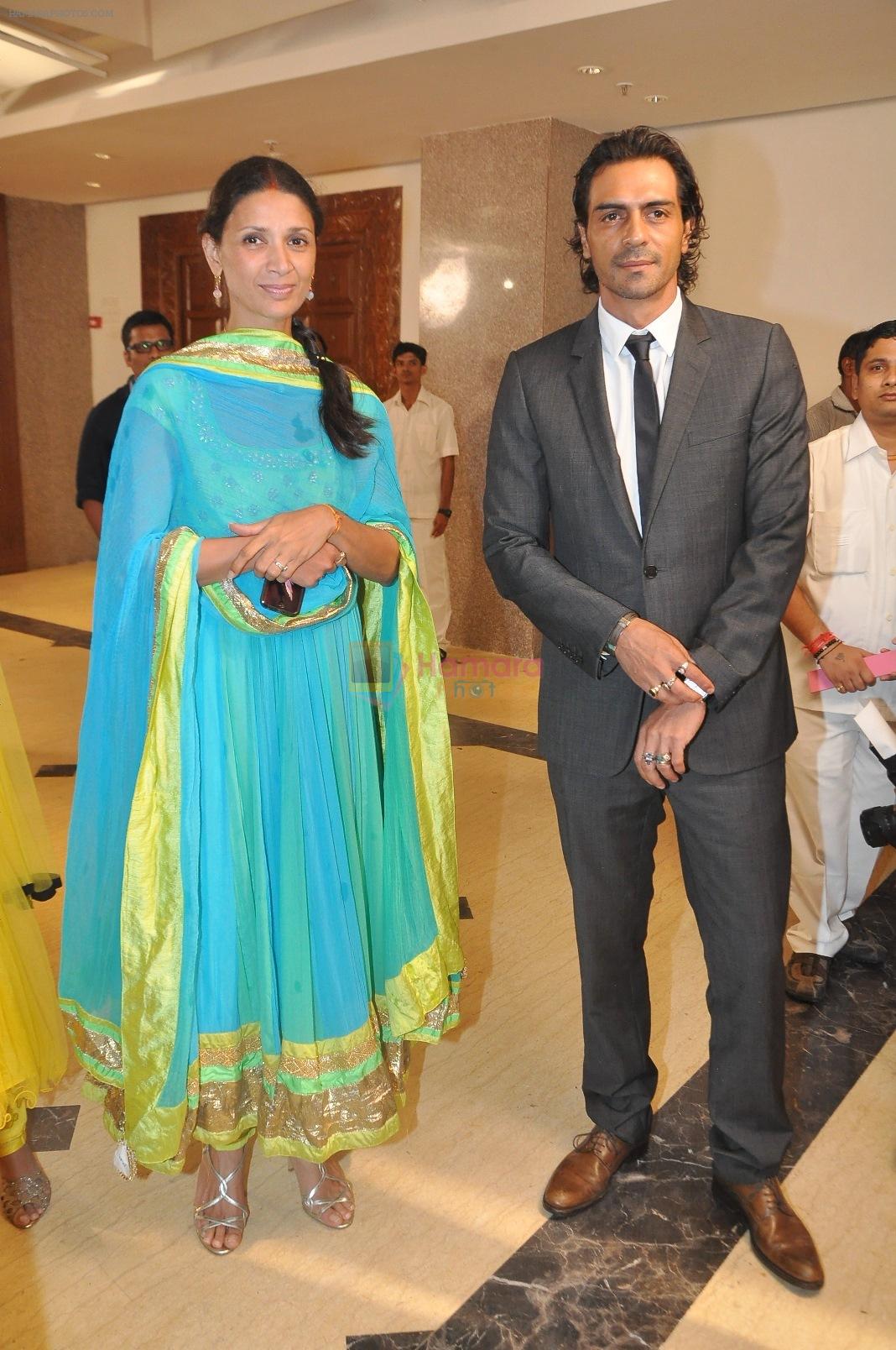 Arjun Rampal & Mehr Jesia Rampal at Rahul Thackeray-Aditi Redkar engagement ceremony