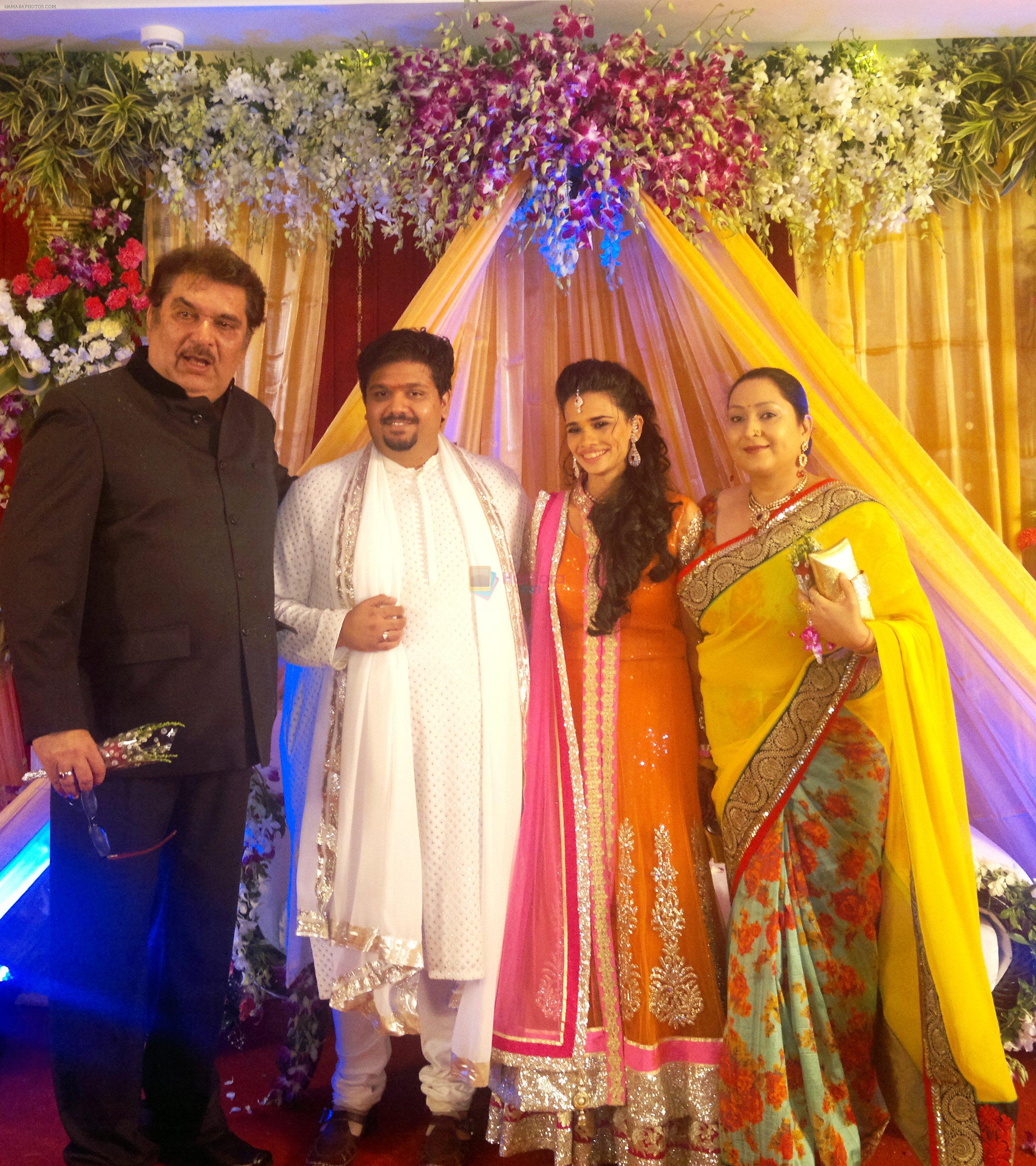 raza murad, rahul thackeray, aditi redkar and shahrukh raza murad  at rahul thackeray-Aditi Redkar engagement