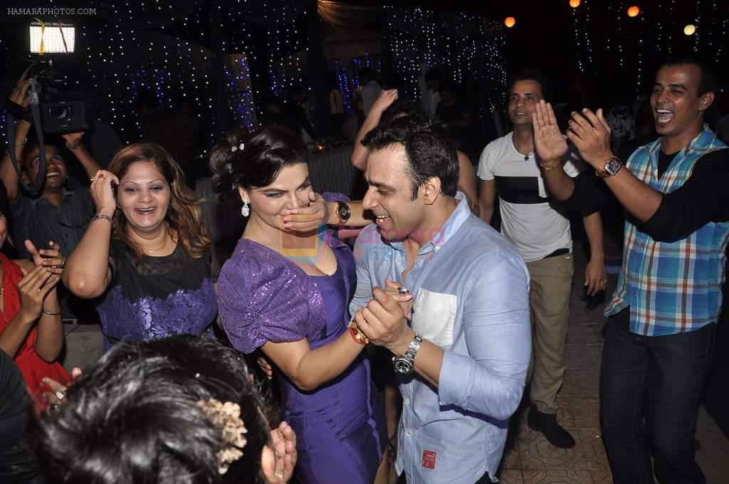 Rakhi Sawant, Abhishek Awasthi at Raaj's birthday in Madh, Mumbai on 16th Sept 2013
