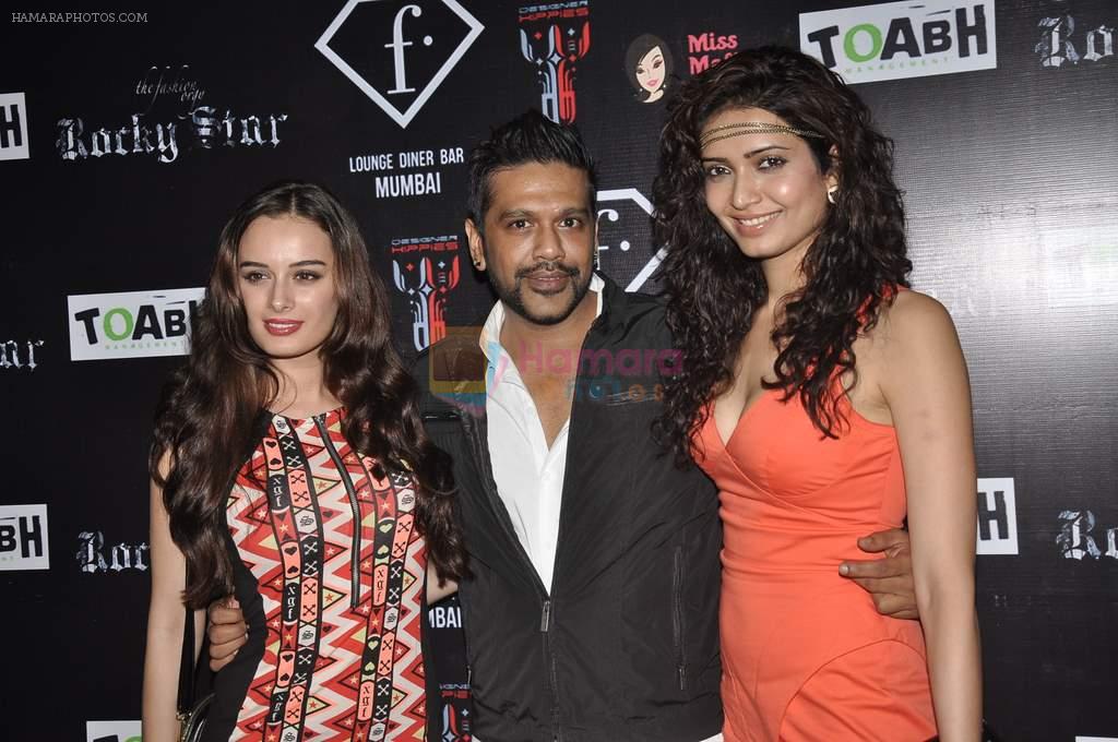 Evelyn Sharma, Rocky S, Karishma Tanna at Rocky S red carpet in F Bar, Mumbai on 17th Sept 2013