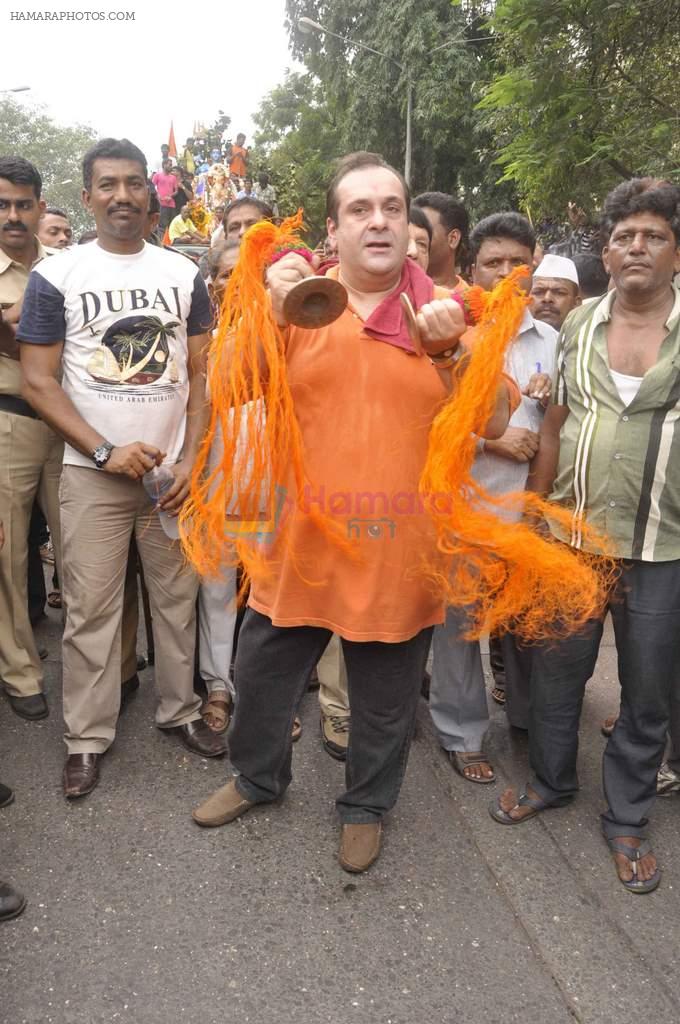 Rajiv Kapoor at RK Studios Ganpati Visarjan in Mumbai on 18th Sept 2013