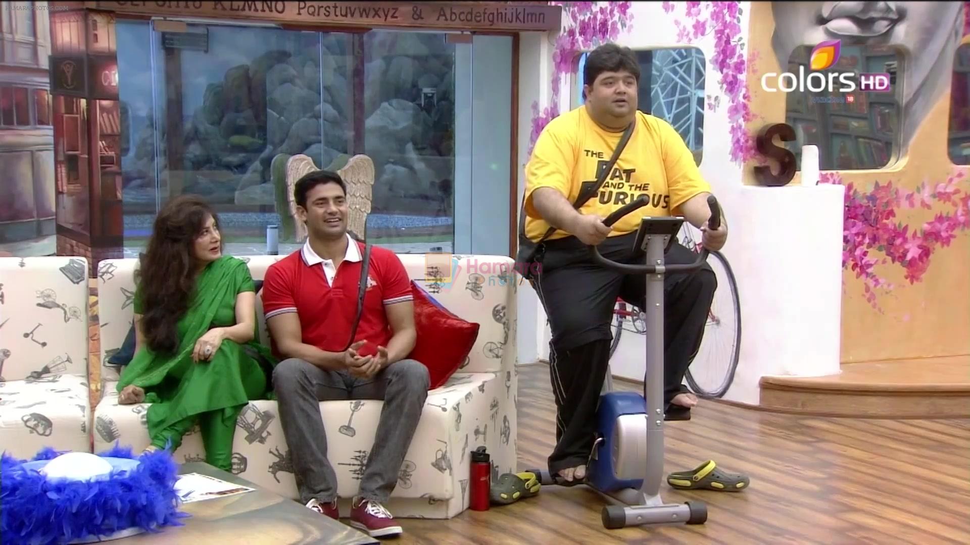 Anita Advani, Sangram Singh, Rajat Rawail in Bigg Boss Season 7 - Day 6