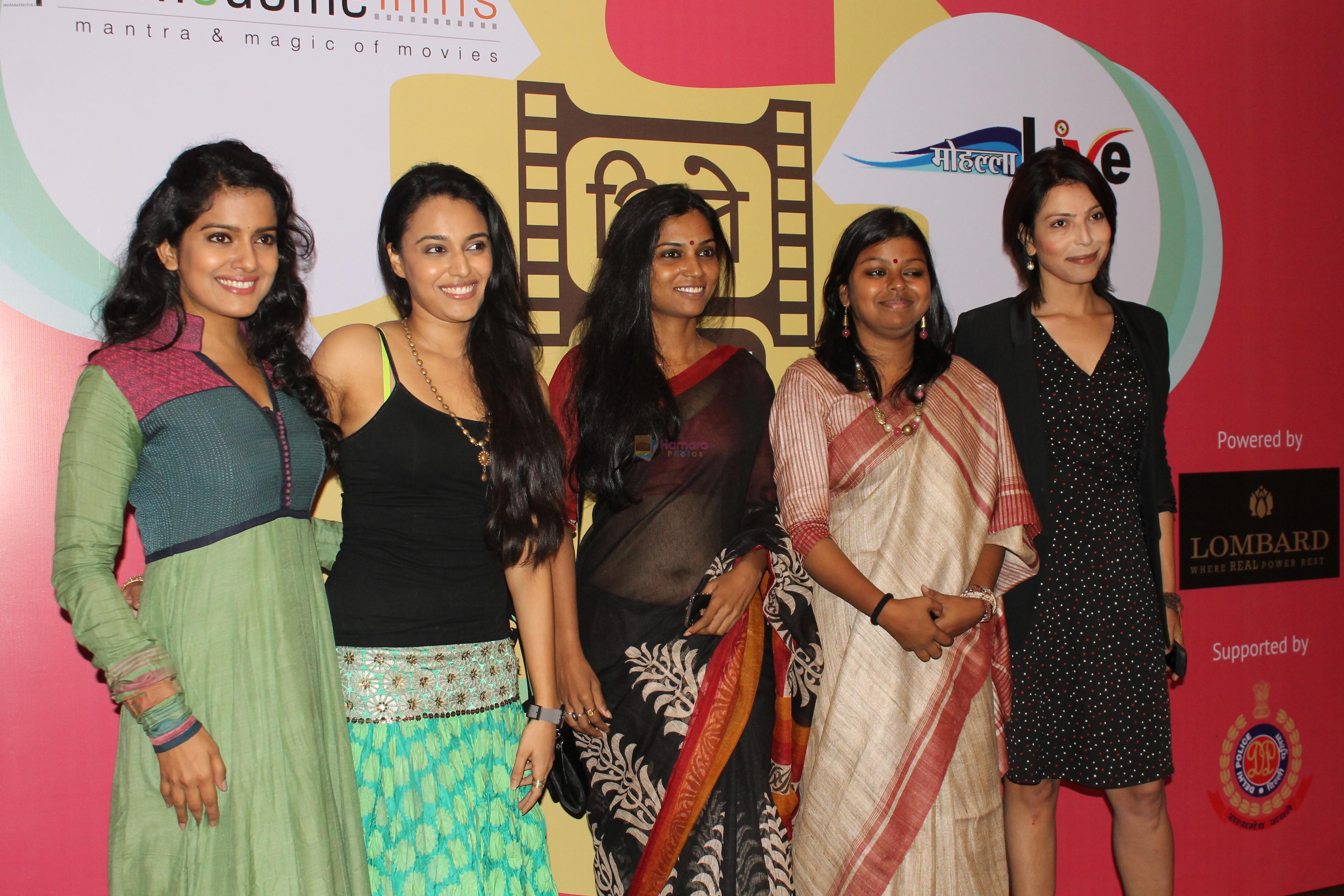 Swara Bhaskar, Usha Jadhav, Vishakha Singh, Shilpa Shukla and Vibhavari  atThe Cine Behastalab conference