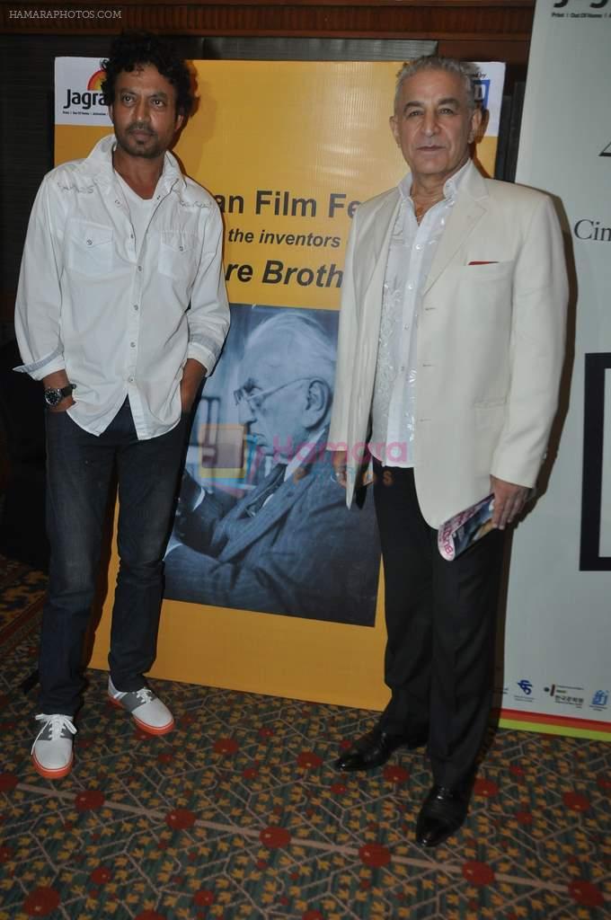 Irrfan Khan, Dalip Tahil at Jagran film festival for Lumiere bothers screening in J W Marriott, Mumbai on 28th Sept 2013
