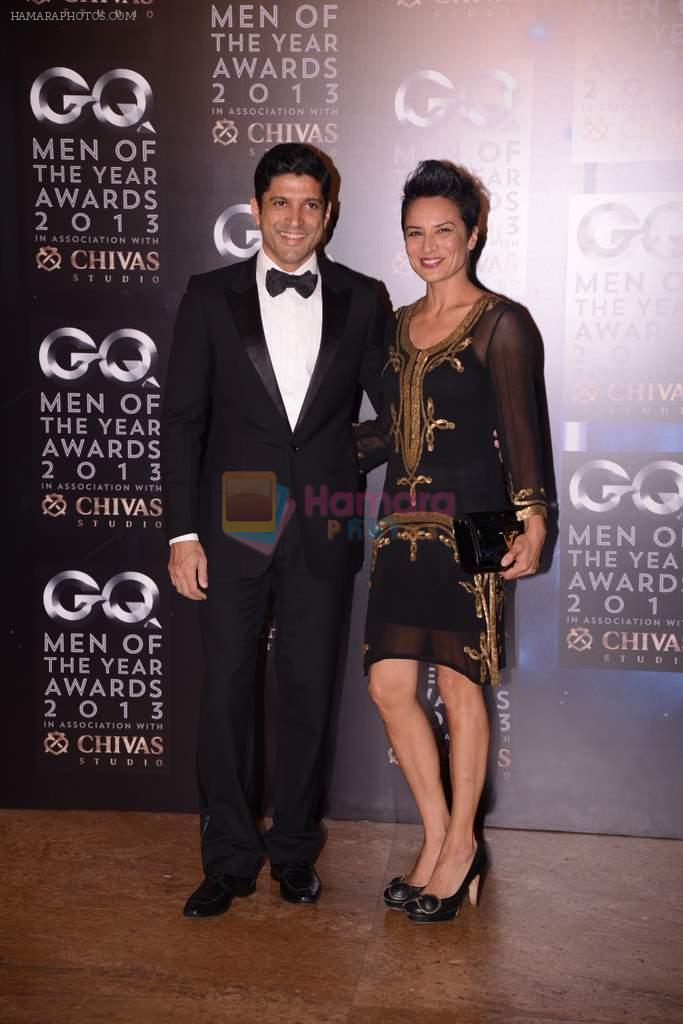 Farhan Akhtar, Adhuna Akhtar at GQ Men of the Year Awards 2013 in Mumbai on 29th Sept 2013