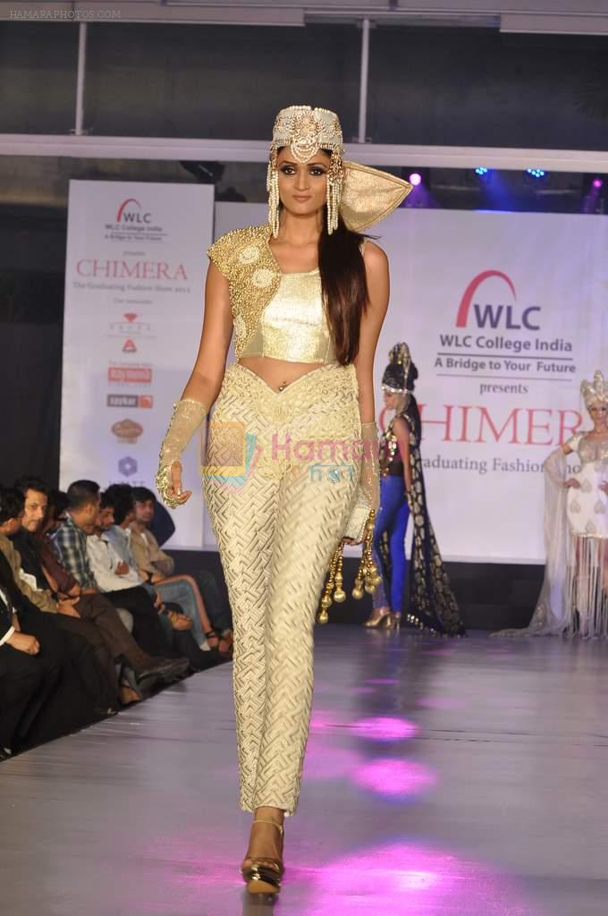Model on the ramp for Chimera fashion show for students in Mumbai on 30th Sept 2013